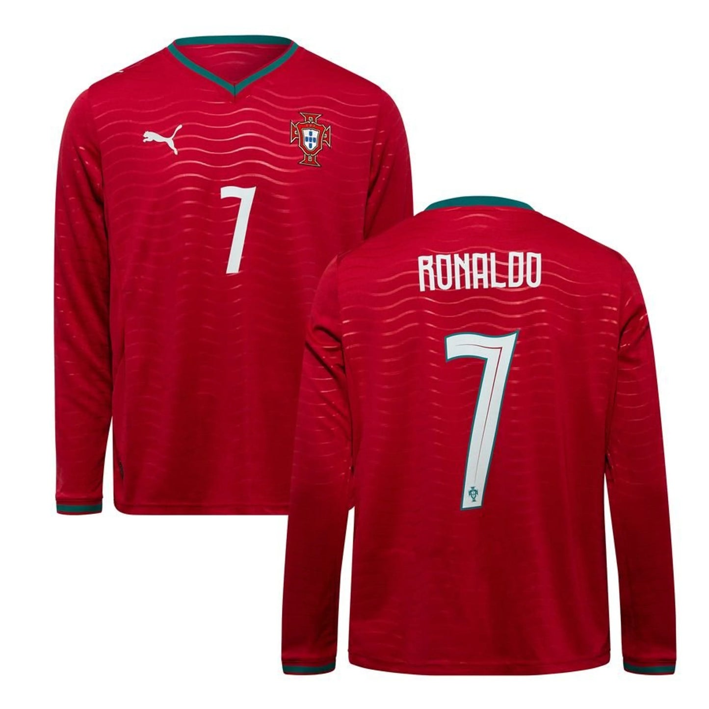 Camisola Portugal Principal Mundial 2026 – Manga Comprida – Ronaldo 7