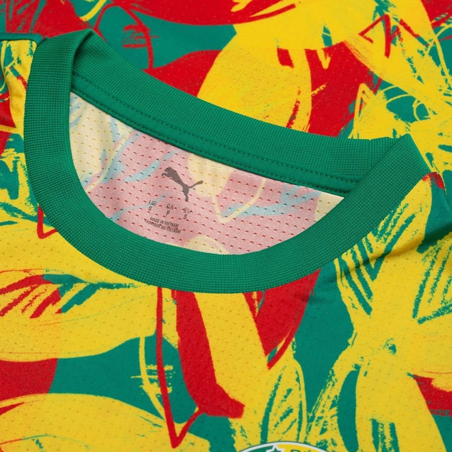 Camisola Treino Pré-Jogo Senegal Taça das Nações Africanas 2025 – Verde/Amarelo/Verde - Versão Adepto