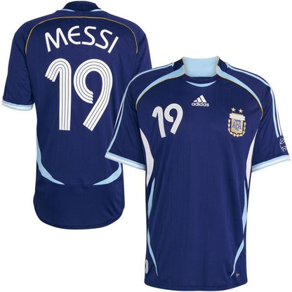Camisola Argentina Alternativa 2006 – Messi 19 – Retro - Versão Adepto