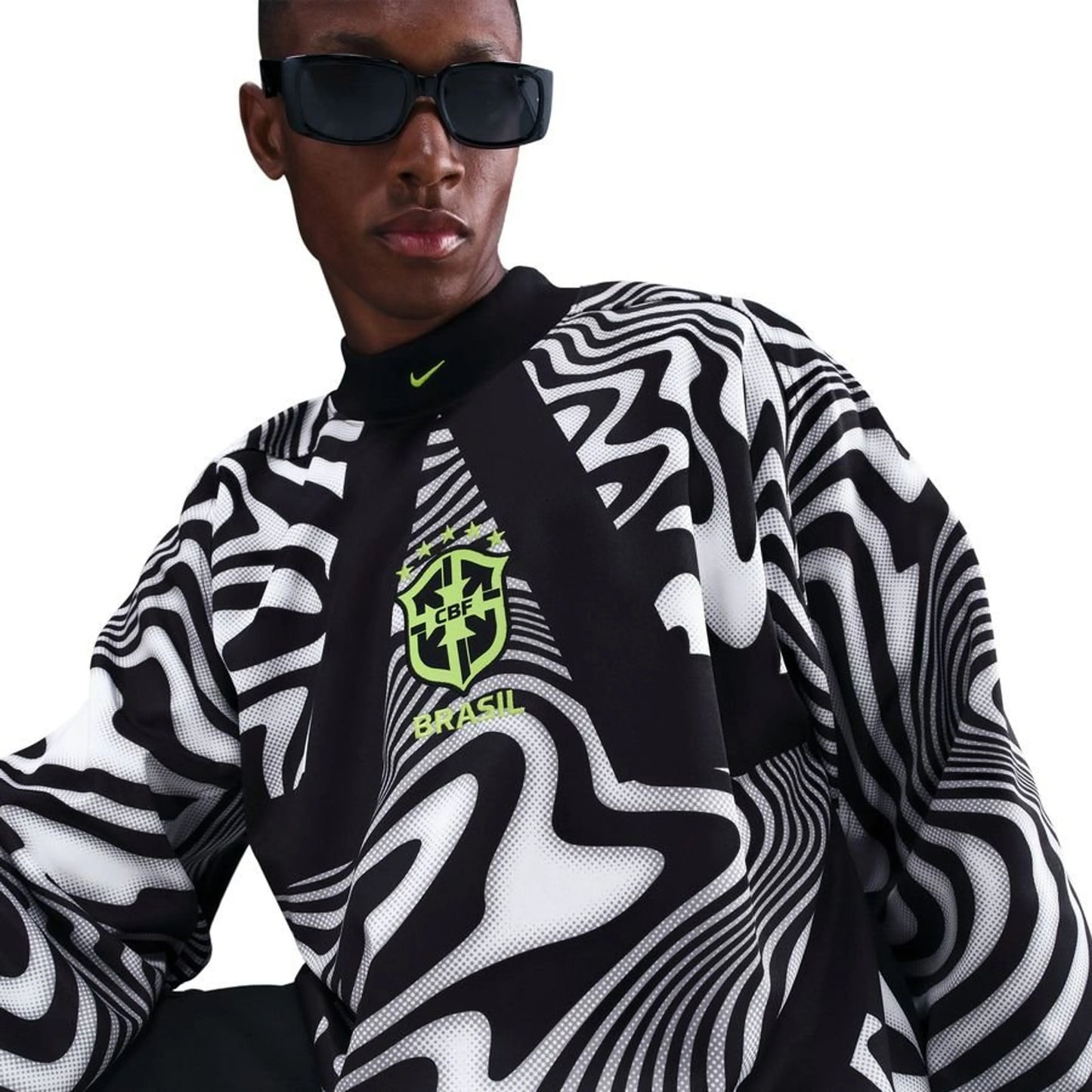 Camisola Guarda-Redes Brasil Authentic Hollywood – Preto/Branco/Volt