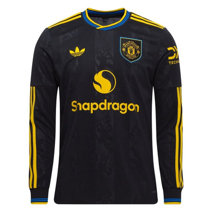 Manchester United Terceira 2025/26 – Manga Comprida - Versão Adepto
