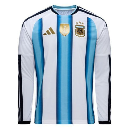 Camisola Argentina Principal Mundial 2026 – Manga Comprida - Versão Adepto