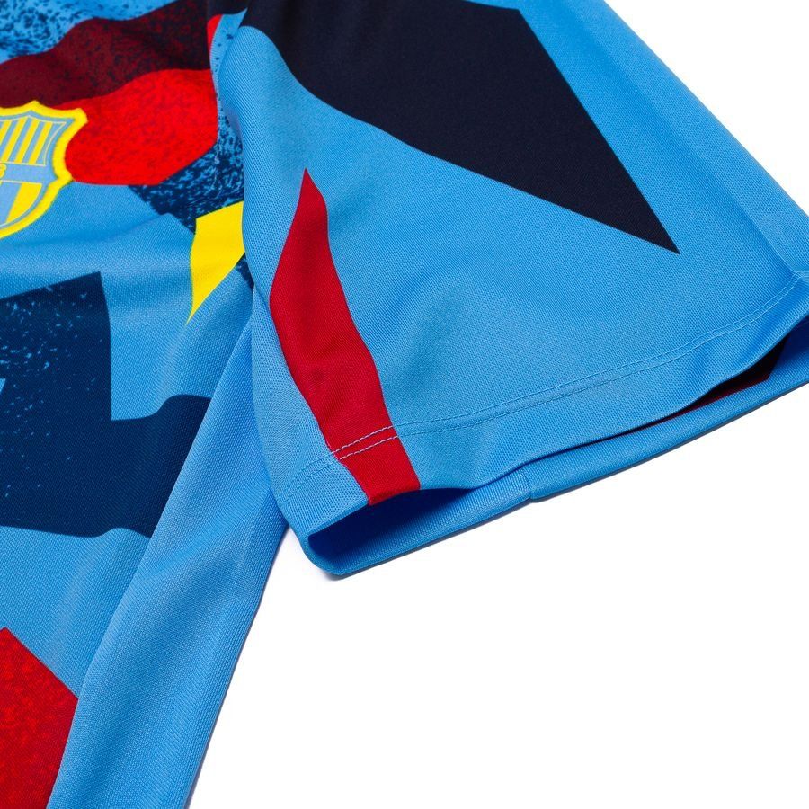 T-Shirt Treino Barcelona Dri-FIT Academy Pro Pré-Jogo Quarta – Azul/Amarelo - Versão Adepto