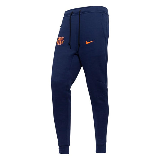 Calças Fato Treino Barcelona Tech Fleece Terceira – Azul Marinho/Mango