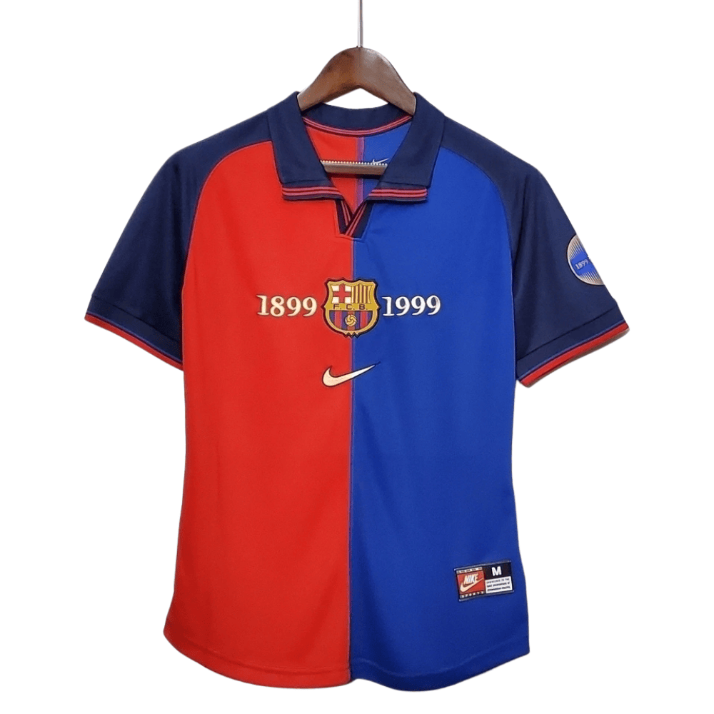 Barcelona Centenário 1999 – Retro – Azul/Vermelho - Versão Adepto