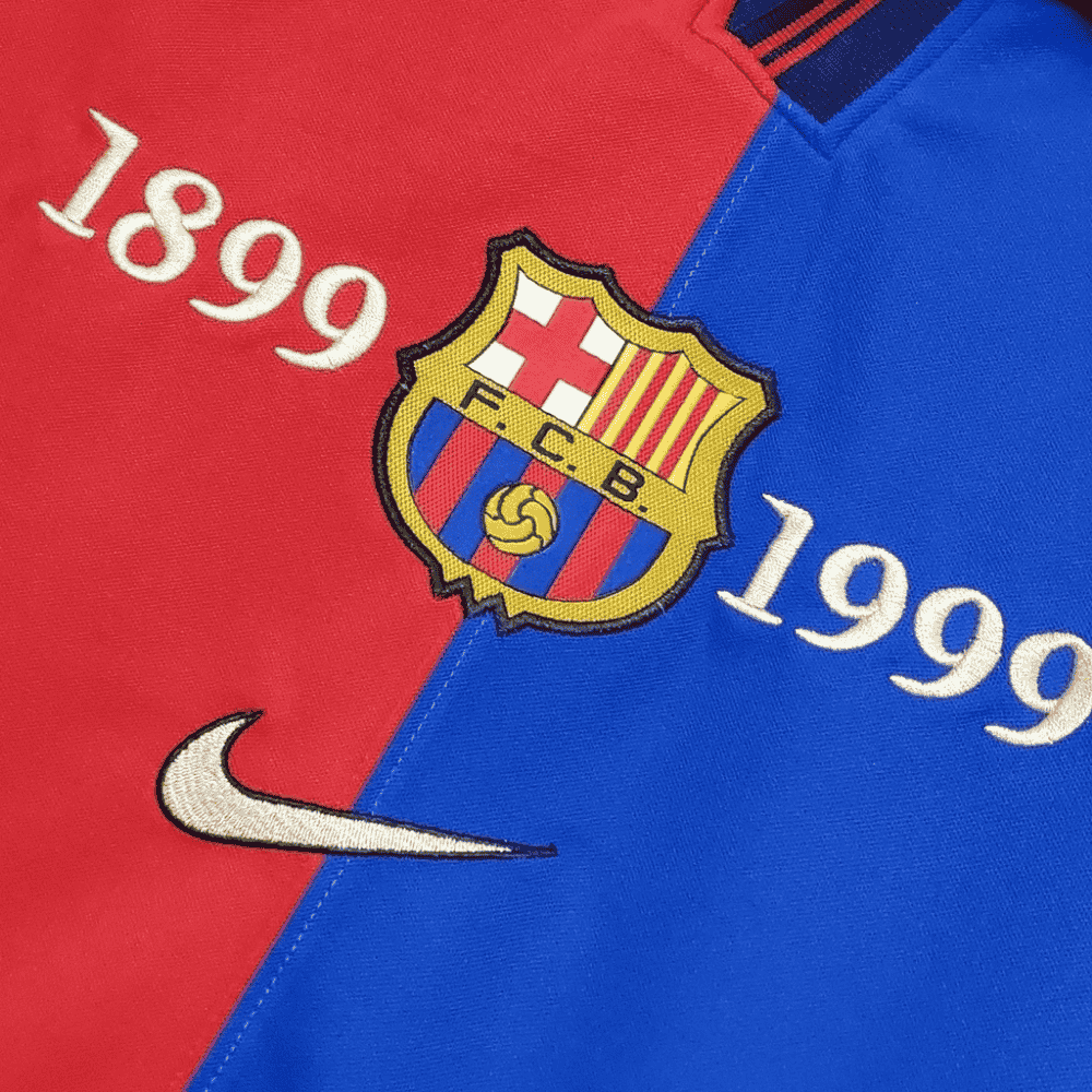 Barcelona Centenário 1999 – Retro – Azul/Vermelho - Versão Adepto