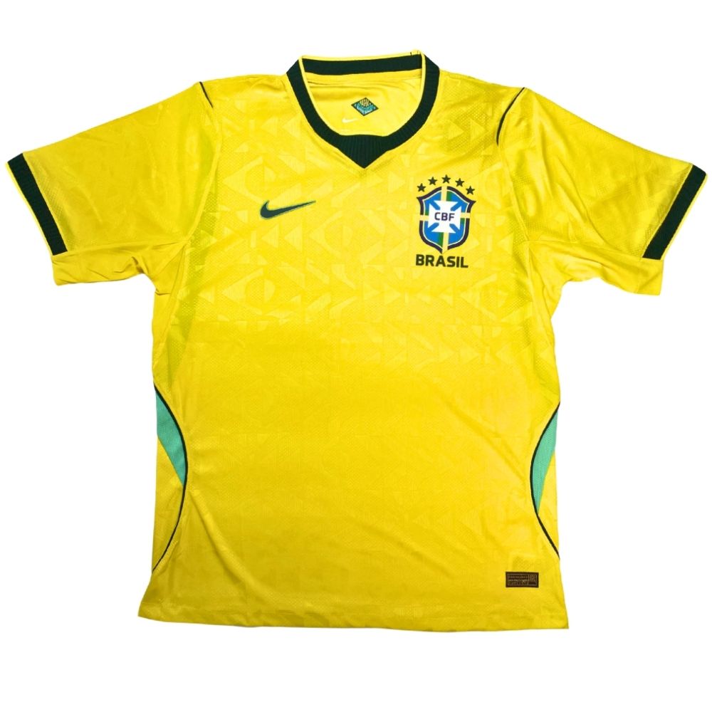 Camisola Brasil Principal Mundial 2026 – Versão Jogador – Amarelo