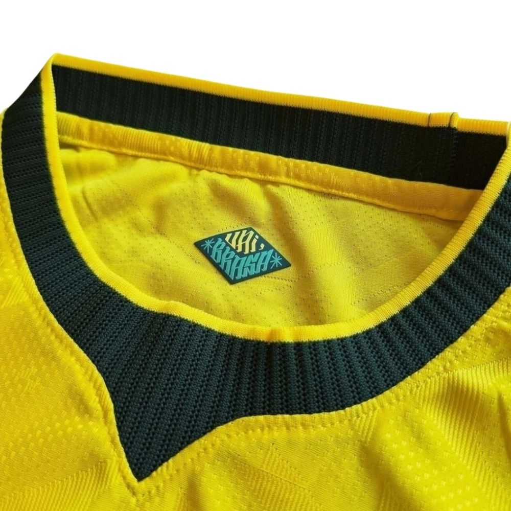 Camisola Brasil Principal Mundial 2026 – Versão Jogador – Amarelo
