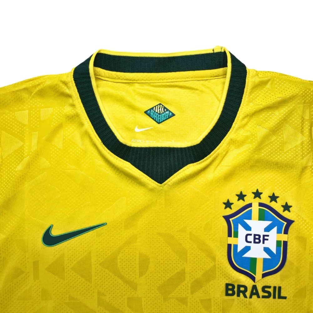 Camisola Brasil Principal Mundial 2026 – Versão Jogador – Amarelo