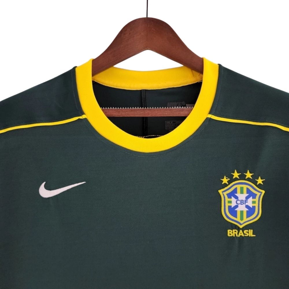 Guarda-Redes Brasil 1998 – Retro – Verde Escuro - Versão Adepto
