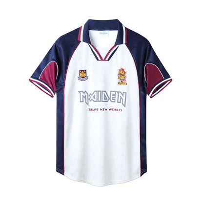 West Ham x Iron Maiden 1999/2001 – Retro – Versão Adepto – Branco/Azul