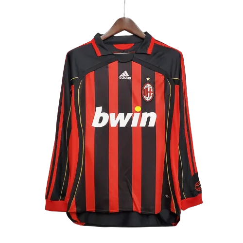 Camisola AC Milan 2006/07 – Manga Comprida – Retro – Listrada