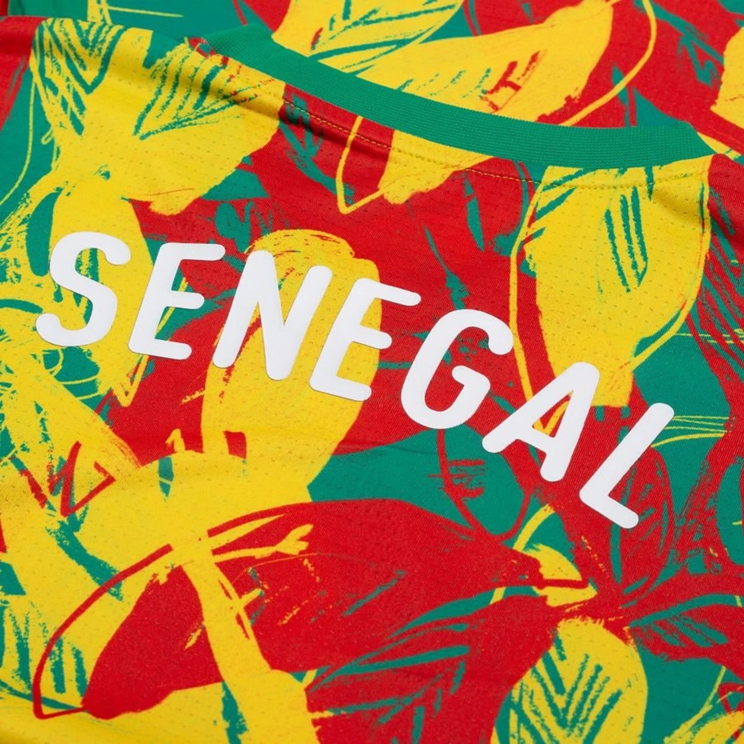 Camisola Treino Pré-Jogo Senegal Taça das Nações Africanas 2025 – Verde/Amarelo/Verde - Versão Adepto