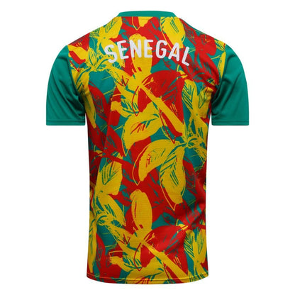Camisola Treino Pré-Jogo Senegal Taça das Nações Africanas 2025 – Verde/Amarelo/Verde - Versão Adepto